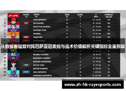 从数据看福登对阵巴萨亚冠表现与战术价值解析关键指标全面拆解 从数据看福登对阵巴萨亚冠表现与战术价值解析关键指标全面拆解